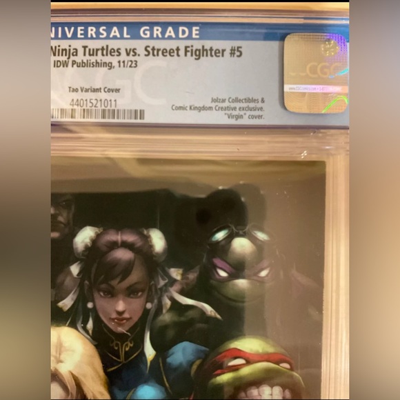 9.8 CGC Graded TMNT Vs Street Fighter #5 Ivan Tao Virgin Variant - Picture 4 of 6